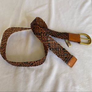 Fossil leather braided belt size M